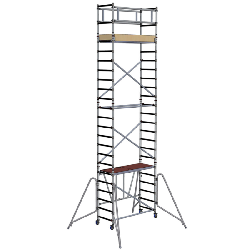 Rusztowanie jezdne aluminiowe Faraone Compact XS 75x180 cm do profesjonalnych prac na wysokości