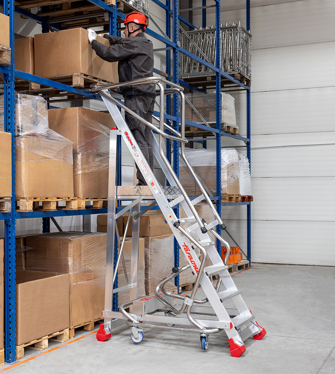 Podest magazynowy przejezdny z MFTS - zastosowanie