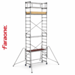 Rusztowanie jezdne aluminiowe Faraone Compact XS 75x180 cm do profesjonalnych prac na wysokości