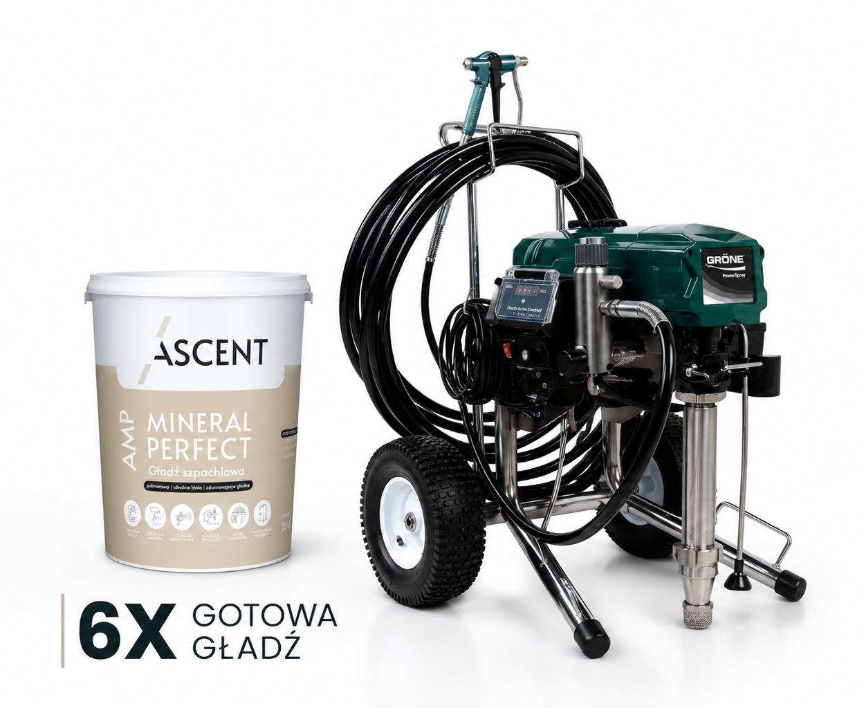 agregat-do-gladzi-grone-powerspray-81-zestaw-6x-gladz-ascent-mineral-perfect.webp Agregat do gładzi Gröne PowerSpray 81 w zestawie z 6 wiadrami gładzi szpachlowej Ascent Mineral Perfect – profesjonalny zestaw do natrysku gładzi.