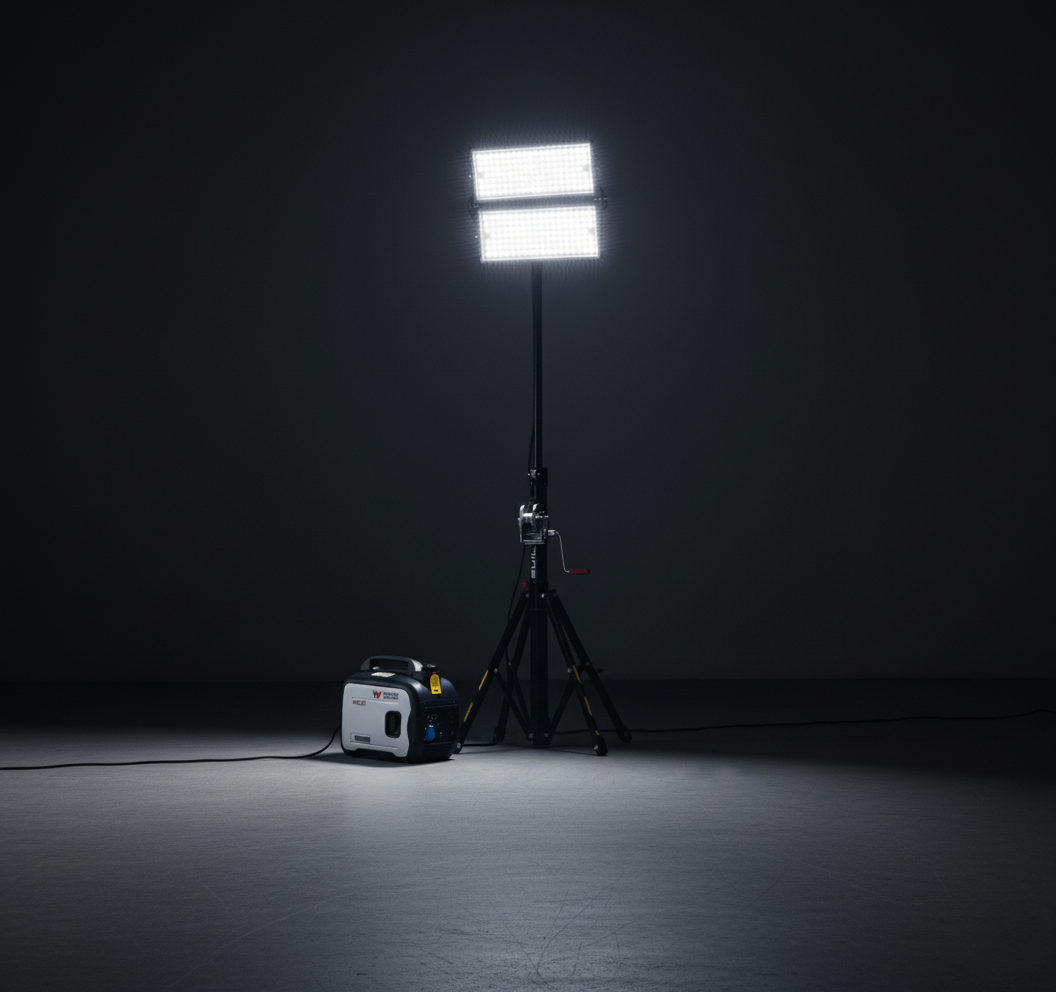 Mobilny Maszt oświetleniowy z agregatem prądotwórczym 3,5m