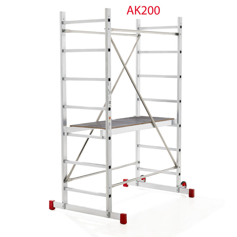 Podest roboczy AK200 – lekkie rusztowanie drabinowe do 3 metrów do użytku domowego