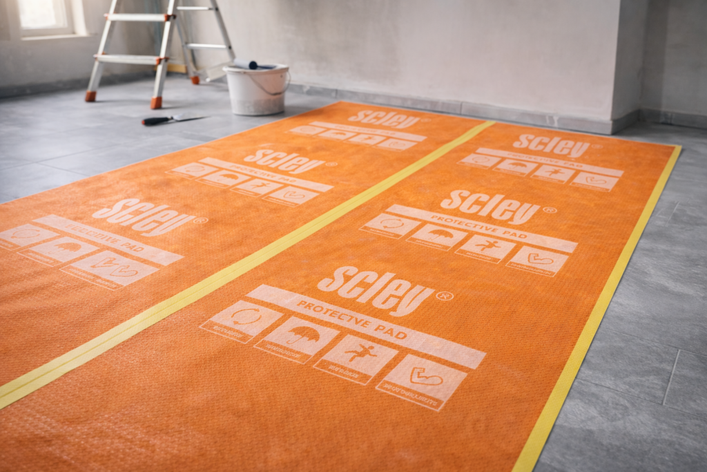 Zabezpieczenie podłogi przed remontem mata scley