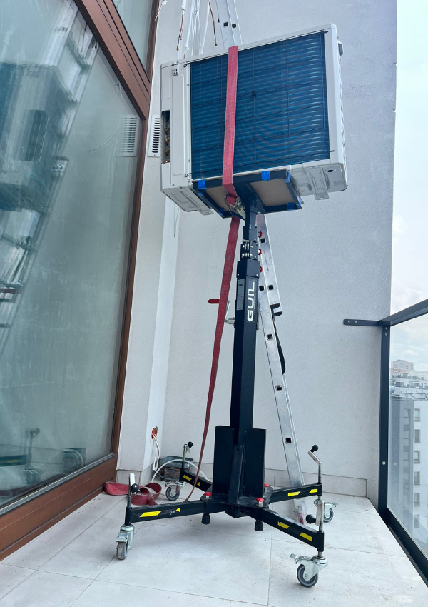 Podnośnik Guil ELC 710 - wynajem do montażu klimatyzacji Warszawa