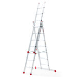 drabina 3 elementowa na schody z antypoślizgowym stabilizatorem