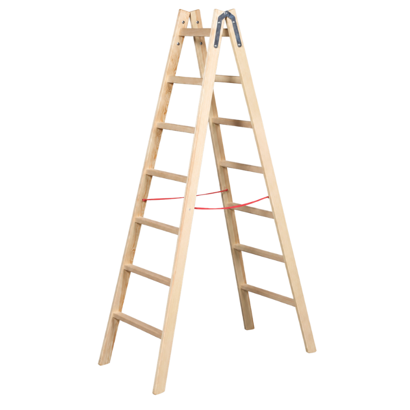 Drabina drewniana rozstawna Hardy 2×7 szczebli – 185 cm