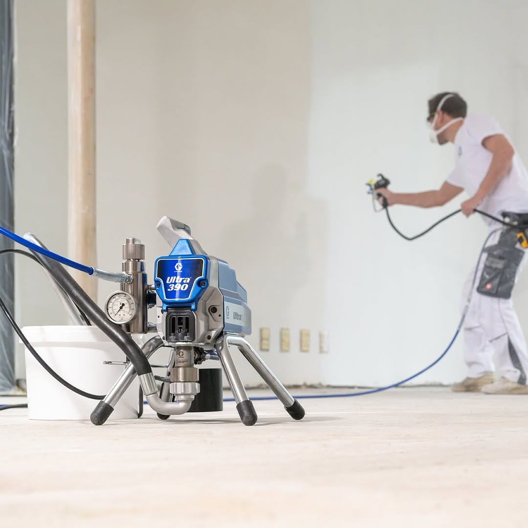 malowanie ściany z graco ultra 390