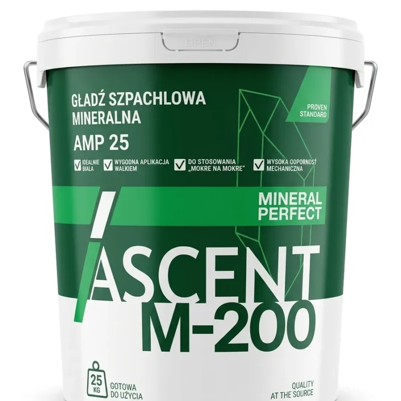 Gładź polimerowa AMP Ascent Mineral Perfect – idealnie biała powierzchnia