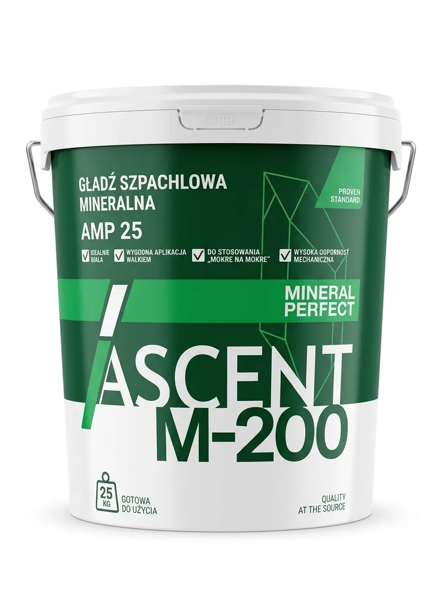 ascent-gladz Gładź polimerowa AMP Ascent Mineral Perfect – idealnie biała powierzchnia