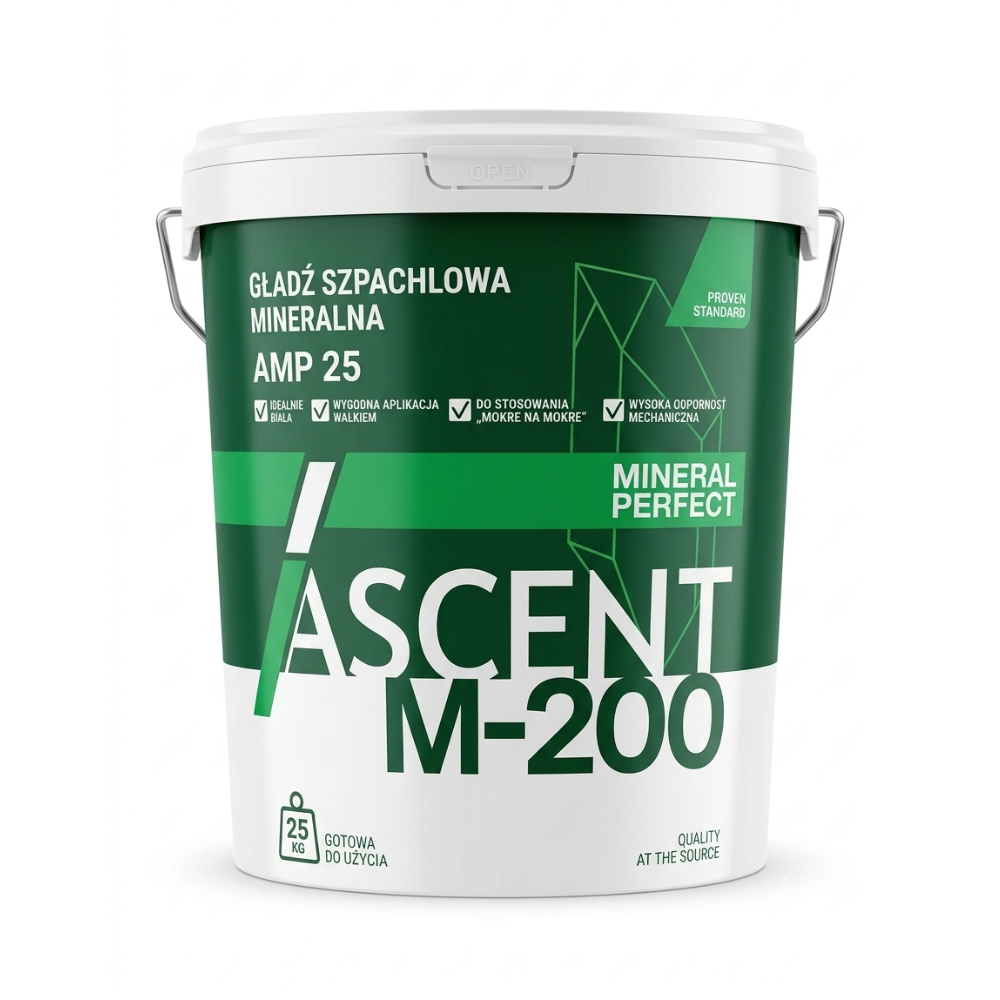 ascent-mineral-perfect-Gładź-szpachlowa-gotowa-do-natrysku-agregatem Gładź polimerowa AMP Ascent Mineral Perfect – idealnie biała powierzchnia