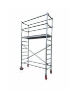 Wąskie rusztowanie aluminiowe AKSO Comfort ECO 160 o szerokości ramy 0,74 m i długości 1,90 m.