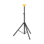 Czarny stalowy stojak Future Stand z głowicą Click Head do szybkiego montażu lamp budowlanych.