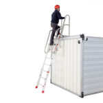 Aluminiowa drabina SCRT do wejścia na kontener
