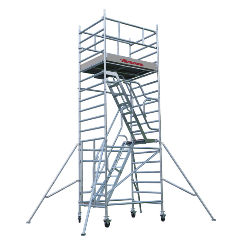 Rusztowanie jezdne ze schodami Faraone TOP SYSTEM SAFETY 135 x 180 cm