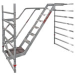 TOP SYSTEM SAFETY ZE SCHODAMI 135×180 cm Rusztowanie aluminiowe Faraone - obrazek 4