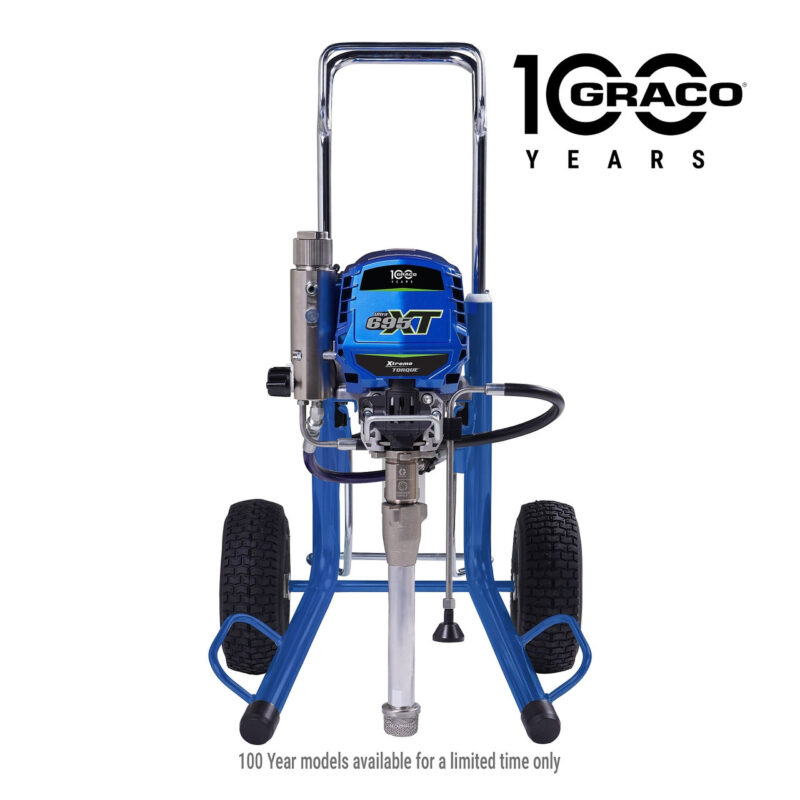 Graco Ultra 695 XT podczas hydrodynamicznego malowania ściany